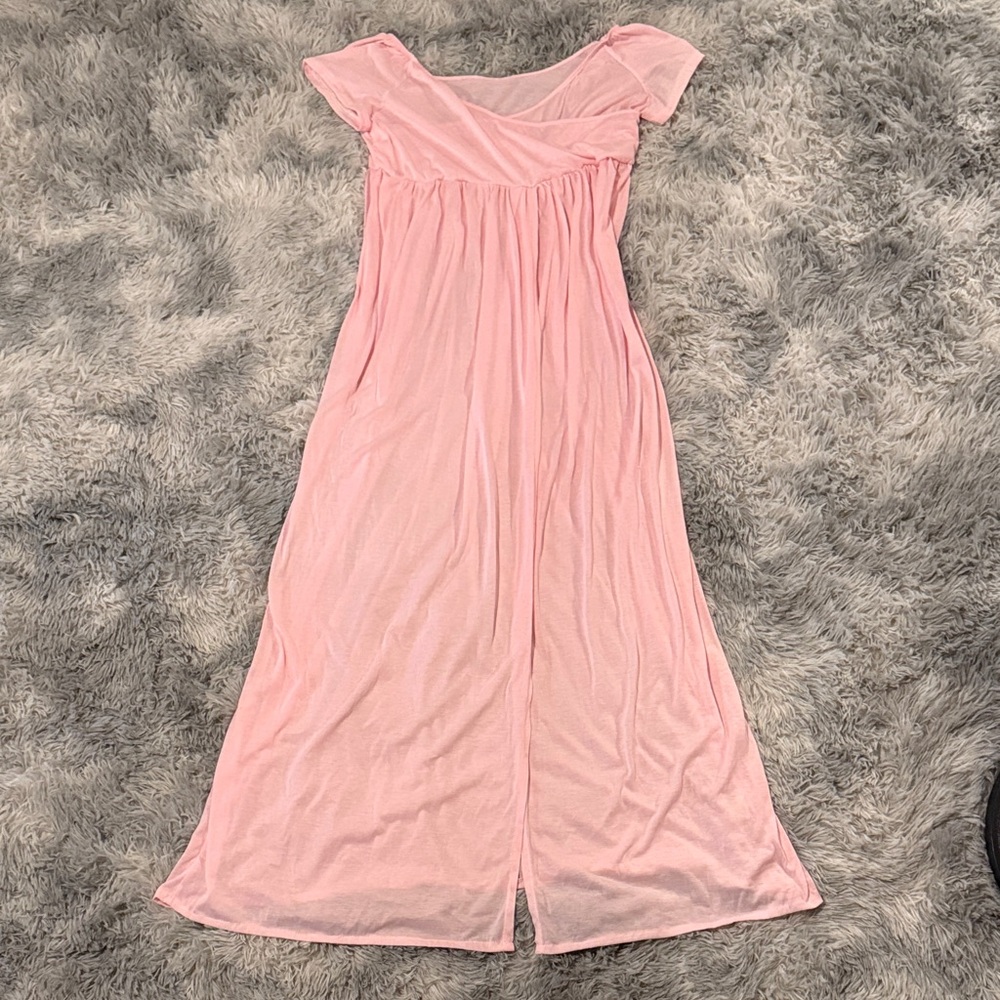 Chic Blush Maternity Dress